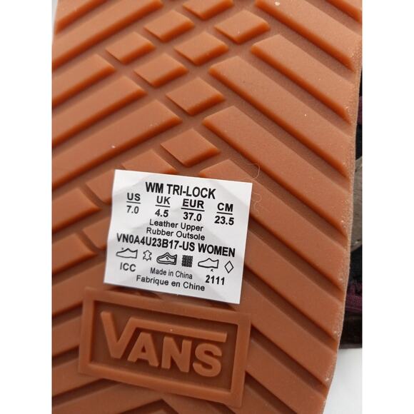 VANS Tri-Lock Outdoor Suede-Walnut Sandals Adjustable Straps SIZE 7 WOMENS - Picture 9 of 9